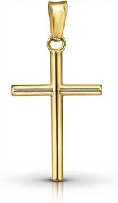img 4 attached to 9Ct Yellow Gold Unisex Cross Pendant By Amberta Allure