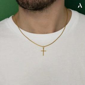 img 1 attached to 9Ct Yellow Gold Unisex Cross Pendant By Amberta Allure