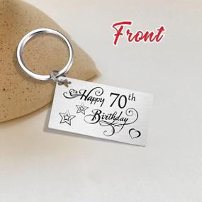 img 3 attached to Happy 70Th Birthday Keychain For Men And Women - TGCNQ 70Th Birthday Gift, Perfect Birthday Present For Him Or Her On Their 70Th Birthday