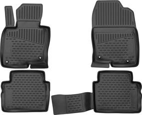 img 4 attached to 🚗 2017-2022 Mazda CX-5 All-Weather Floor Mats - Front & 2nd Row Seat Liner Set - Custom Fit 3D Full Set Liners - Black