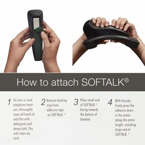 img 1 attached to Softalk II Антибактериальный плечевой упор для телефона Ergo-Grip - угольно-серый | Аксессуар для офисного телефона с нескользящей подушкой и самоклеющейся лентой