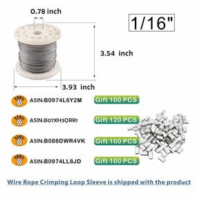 img 3 attached to T316-Stainless Steel 1/16'' Wire Rope,7X7 Strand Core Marine Grade(200Ft)