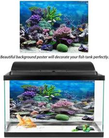 img 3 attached to 🐠 PVC Adhesive Poster: Stunning Underwater Coral Aquarium Background for Fish Tank Decorations
