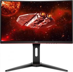 img 4 attached to AOC CQ27G1 DisplayPort Curved Screen Monitor, Zero Brightness Adjustment, 2560x1440 🖥️ Resolution, Blue Light Filter, Swivel and Frameless Design, G1 Series, HD, HDMI