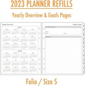 img 1 attached to 2023 Weekly Planner Refill Folio Size With Monthly Tabs, Two Pages Per Week, 8-1/2" X 11", Size 5
