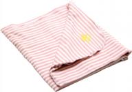 keep your baby safe under the sun with nozone sun protective baby blanket - soft bamboo, upf 50+, mellow rose/white stripe logo