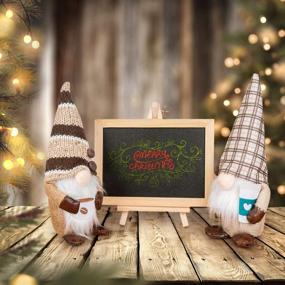 img 2 attached to Weyon Coffee Gnomes: Add Cheer To Your Home & Bar With These Gravity-Defying Christmas Decor, 2 Pack.