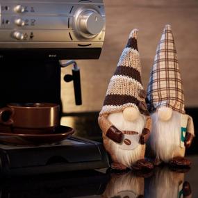 img 1 attached to Weyon Coffee Gnomes: Add Cheer To Your Home & Bar With These Gravity-Defying Christmas Decor, 2 Pack.