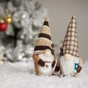 img 3 attached to Weyon Coffee Gnomes: Add Cheer To Your Home & Bar With These Gravity-Defying Christmas Decor, 2 Pack.