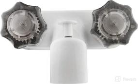 img 3 attached to 🚿 DF-SA110S-WT RV Tub & Shower Faucet Valve Diverter with Smoked Acrylic Knobs (White) by Dura Faucet