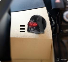 img 1 attached to 🚗 GOPEWON Car Stop Start Button Cover - Push Start Button Cap Anti-Scratch Engine Decoration Cover (Black Vader)