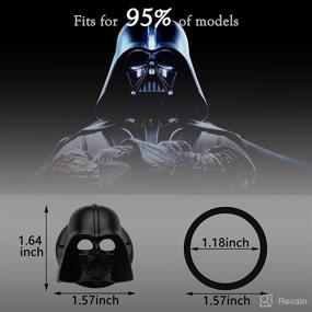 img 2 attached to 🚗 GOPEWON Car Stop Start Button Cover - Push Start Button Cap Anti-Scratch Engine Decoration Cover (Black Vader)