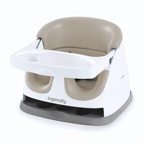 img 4 attached to Ingenuity Baby Base 2-in-1 Booster 🪑 Seat: Self-Storing Tray & Floor Chair, Cashmere