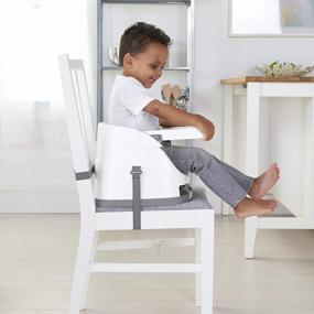 img 1 attached to Ingenuity Baby Base 2-in-1 Booster 🪑 Seat: Self-Storing Tray & Floor Chair, Cashmere