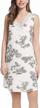 women's bamboo nightgown knee-length sleeveless lace trim sleepshirt lightweight logo