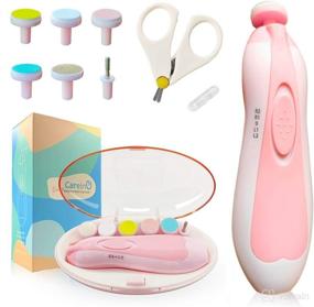 img 4 attached to 👶 CareinU Baby Nail Trimmer: Electric Baby Nail Kit in Pink, with Light and Safety Scissors