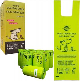 img 4 attached to 120 компостируемых пакетов для собачьих экскрементов с ручками, экологически чистые герметичные мешки для отходов домашних животных без запаха на растительной основе для собак и кошек Scoops - Moonygreen