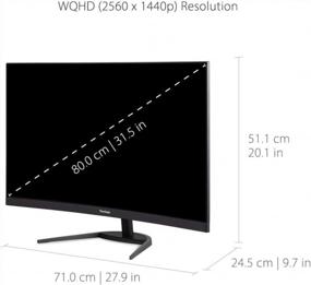 img 1 attached to ViewSonic VX3268-2KPC-MHD Monitor: FreeSync Premium 144, Anti-Glare, and High Definition Display