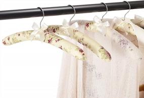 img 1 attached to GLCON Satin Padded Hangers For Women'S Clothing - Elegant No-Bump Floral Bridal Hangers For Adult Dresses, Suits, & Sweaters (Pack Of 10)