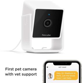 img 3 attached to Enhanced Pet Monitoring: Petcube Cam with Vet Chat, 1080p HD Video, Night Vision, Two-Way Audio & Magnet Mounting