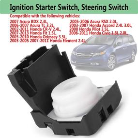 img 3 attached to 35130-SAA-J51 Ignition Starter Switch, Steering Switch Compatible with Acura RDX 🔑 RSX TL TSX Honda Accord CR-V Civic Element Fit Odyssey 2008 Pilot