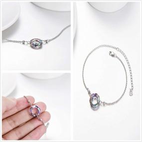 img 2 attached to Dazzling AOBOCO Sterling Silver Bracelet With Swarovski Crystal - The Perfect Gift For Your Bestie On Any Occasion!
