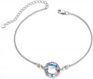 dazzling aoboco sterling silver bracelet with swarovski crystal - the perfect gift for your bestie on any occasion! logo