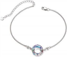 img 4 attached to Dazzling AOBOCO Sterling Silver Bracelet With Swarovski Crystal - The Perfect Gift For Your Bestie On Any Occasion!