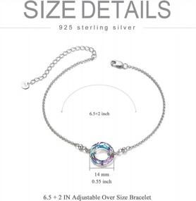 img 1 attached to Dazzling AOBOCO Sterling Silver Bracelet With Swarovski Crystal - The Perfect Gift For Your Bestie On Any Occasion!