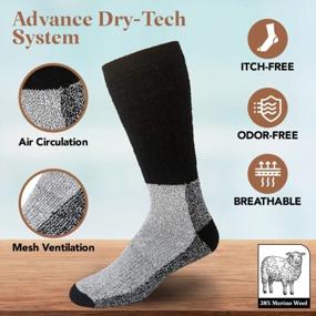 img 2 attached to Extra-Warm Winter Boot Socks For Men And Women - 3 Pairs Of Merino Wool Thermal Socks By Debra Weitzner For Cold Weather