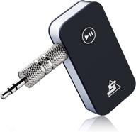 🔌 portable bluetooth receiver with 12-hour battery life for car/home stereo/speakers - dual connection, noise cancelling & hands-free calling function logo