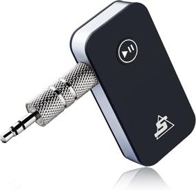 img 4 attached to 🔌 Portable Bluetooth Receiver with 12-Hour Battery Life for Car/Home Stereo/Speakers - Dual Connection, Noise Cancelling & Hands-Free Calling Function