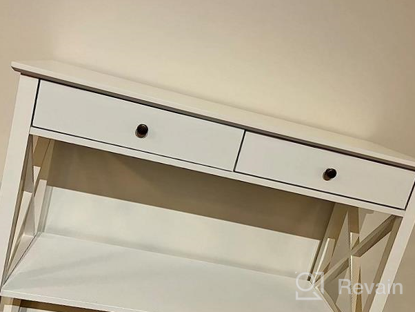 img 1 attached to ChooChoo Narrow White Console Table With Two Drawers For Entryway Or Sofa - Enhance Your Home Décor With Space-Saving Design review by Carl Estell