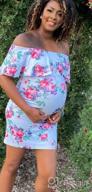 img 1 attached to Coolmee Women'S Off Shoulder Maternity Maxi Dress Casual Wear review by Debbie Wells