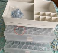 img 1 attached to 192-Slot ARTDOT Storage Container For Diamond Painting Accessories, Art Bead Organizer With Funnel & Tools Kit Rack review by Ben Robinson