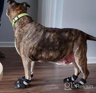 img 1 attached to Large & Medium Dog Waterproof Shoes - Winter Snow Booties W/ Adjustable Straps, Anti-Slip Sole, Rugged Protection For Hiking Outdoors Pet Paw Protectors Comfort review by Jeffrey Dunn