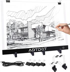 img 4 attached to A3 Light Pad By ARTDOT - USB Powered W/ Adjustable Brightness For Diamond Painting, Tracing, Copy Sketching & Drawing