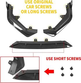 img 2 attached to 🚗 Maxzina Fit 2022 Honda Civic - Front Bumper Lip Splitter Trim Protection Spoiler | Glossy Carbon Fiber Pattern A | 2022 Civic Sedan Accessories