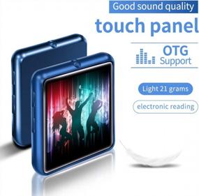 img 3 attached to Get Active With The Mymahdi Sport Music Clip: 8GB Bluetooth MP3 Player With FM Radio, Voice Record Function, And Touch Screen - Max Support Up To 128GB, Blue