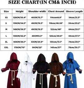img 1 attached to Cos2Be Medieval Priest Monk Robe-Hooded Cap Cloak