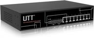 utt s1080gp 8-портовый коммутатор gigabit ethernet poe с 8 портами poe мощностью 150 вт, поддерживает 802.3af/at, идеально подходит для сетей ip-камер логотип