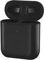 blandstrs airpods wireless charging case replacement - compatible with airpods 1 & 2, no earpods (black) logo