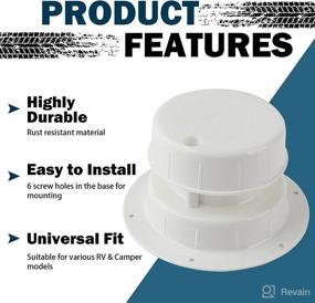 img 3 attached to 🚽 White Plastic RV Plumbing Vent Caps - Replacement Sewer Vent Cap for RV Trailer Motorhome Camper - Fits 1 to 2 3/8 Inch Pipe - Roof Vent Cover Caps Kit
