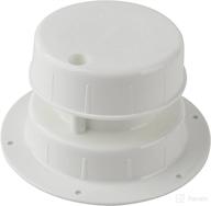 🚽 white plastic rv plumbing vent caps - replacement sewer vent cap for rv trailer motorhome camper - fits 1 to 2 3/8 inch pipe - roof vent cover caps kit logo
