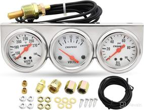 img 4 attached to ⚡️ 2" Volt Triple Gauge Kit: Voltmeter, Water Gauge, Oil Press Gauge