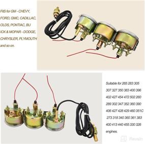 img 2 attached to ⚡️ 2" Volt Triple Gauge Kit: Voltmeter, Water Gauge, Oil Press Gauge