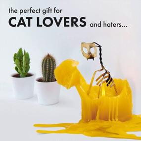 img 1 attached to PyroPet Mustard Yellow Cat Candle With Aluminum Skeleton - Unique 7” Tall Gift For Cat Lovers, Mom, Wife, Girlfriend - 25 Hour Burn Time - Perfect For Christmas Gifts