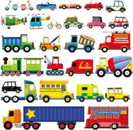 🚗 decowall dw-1205 transports kids wall stickers: fun and removable wall decals for nursery and bedroom décor логотип