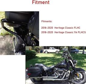 img 3 attached to 🏍️ Chrome Rear Saddlebag Guard Crash Bar for 2018-Up Harley Softail Heritage Classic FLHC FLHCS - Enhanced SEO