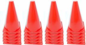 img 2 attached to Get Active With Funiverse'S 20-Pack 8-Inch Tall Orange Play And Sports Cones For Soccer, Football, Hockey And More!